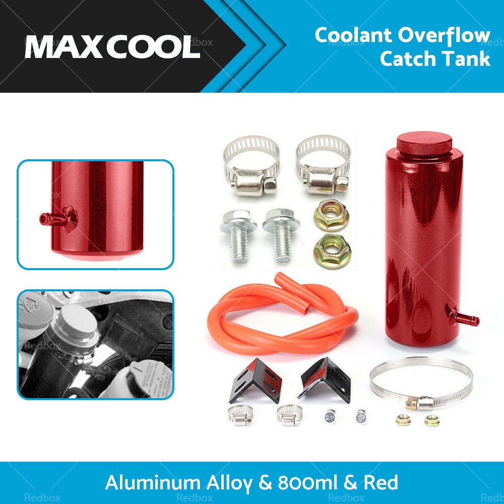 800ml Red Overflow Catch Tank Radiator Coolant Expansion Tank Bottle Header - Frazy's Auto Parts