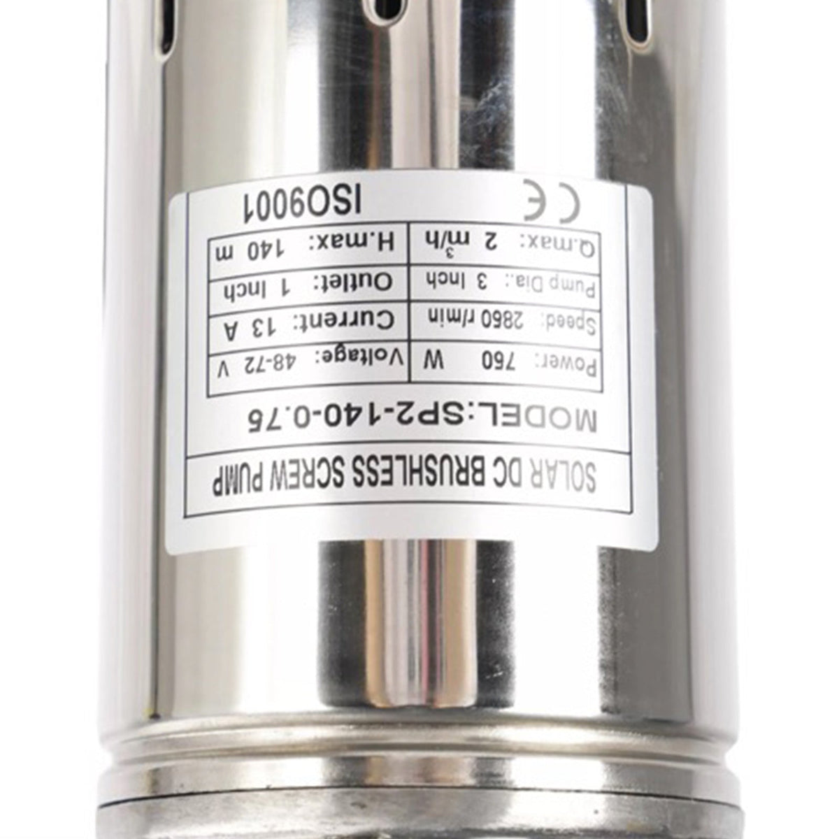 3in 48V 750W Solar Bore Pump Screw MPPT Submersible Deep Well Pump 140M-3