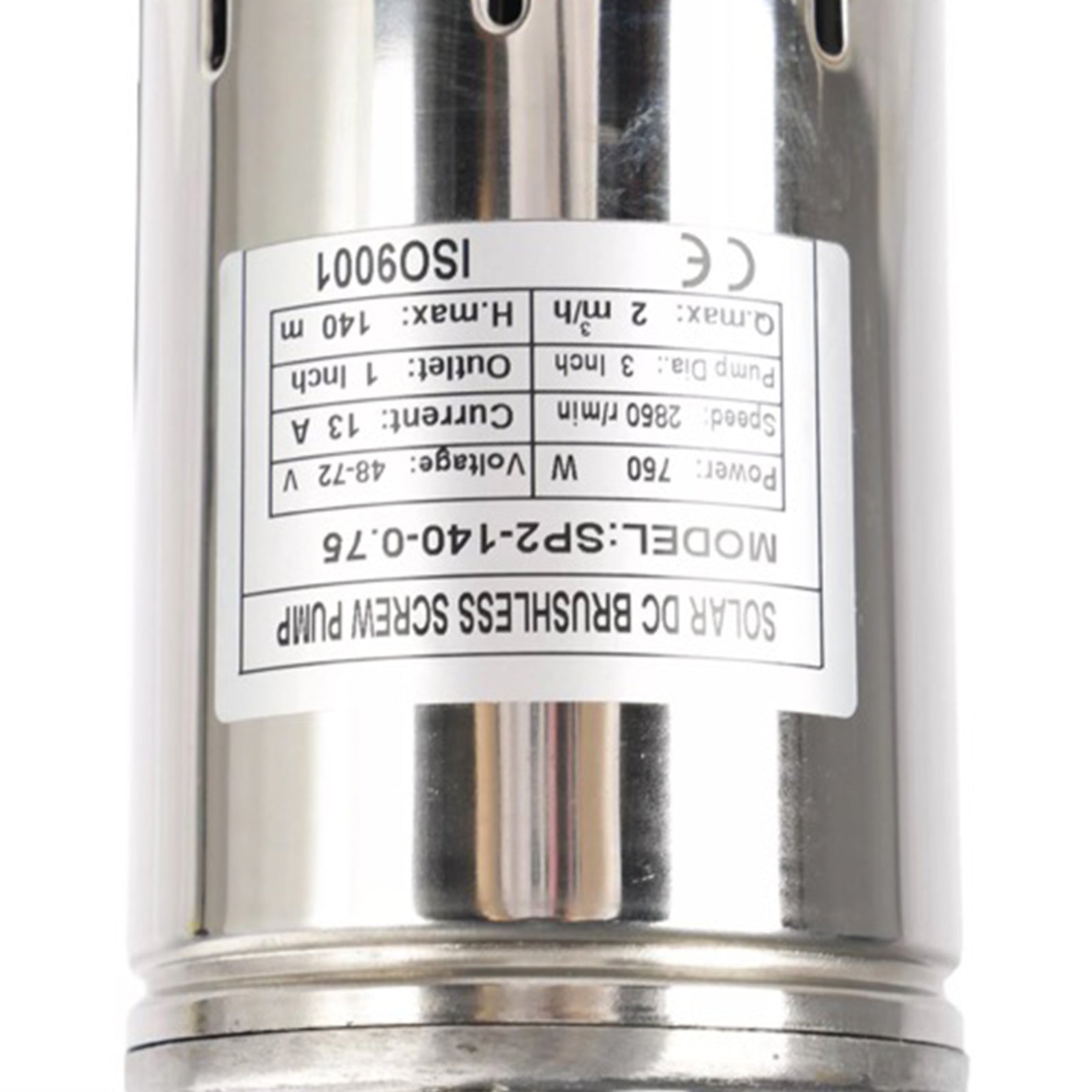 3in 48V 750W Solar Bore Pump Screw MPPT Submersible Deep Well Pump 140M-3