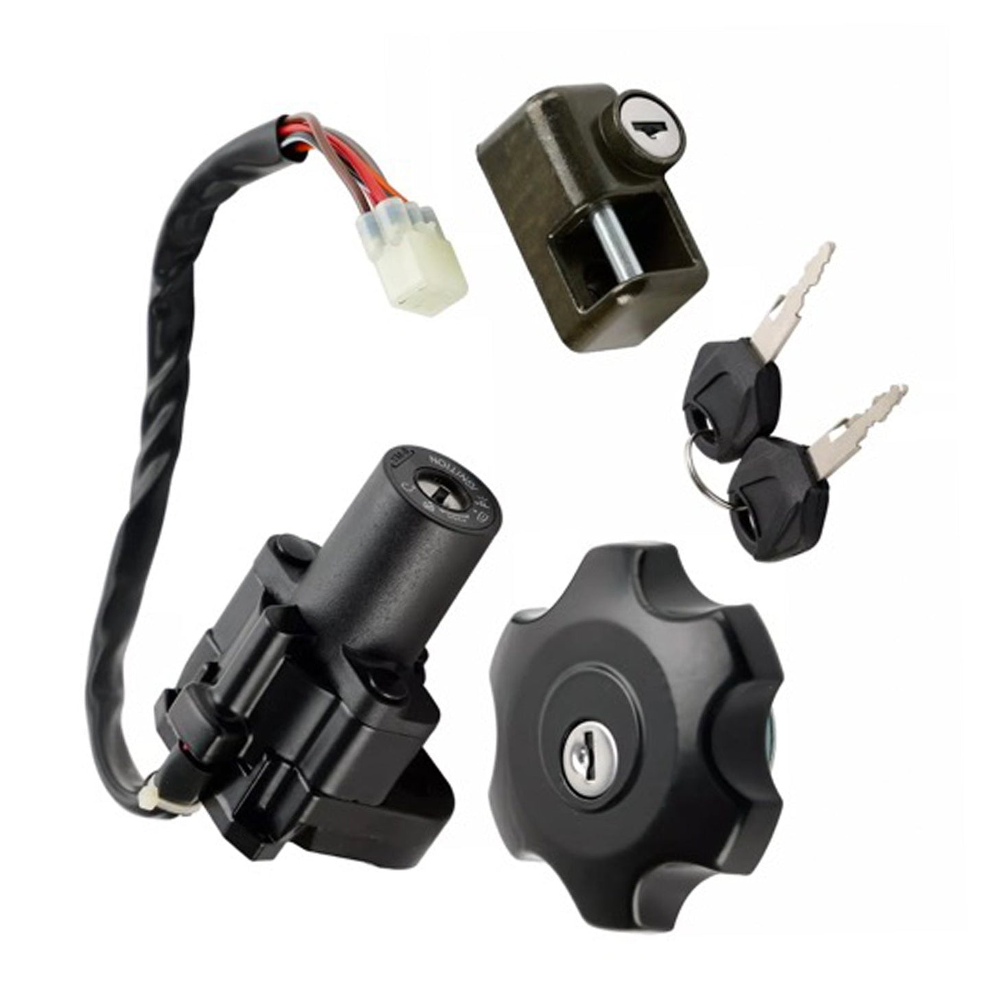 Ignition & Fuel Cap Seat Lock Set Suitable For Suzuki DR650 / DR650SE 1996-2022-3