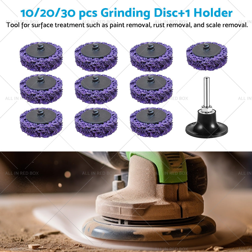 10/20/30x 50mm Poly Strip Disc Wheel Suitable For Angle Grinder Paint & Rust Removal-2