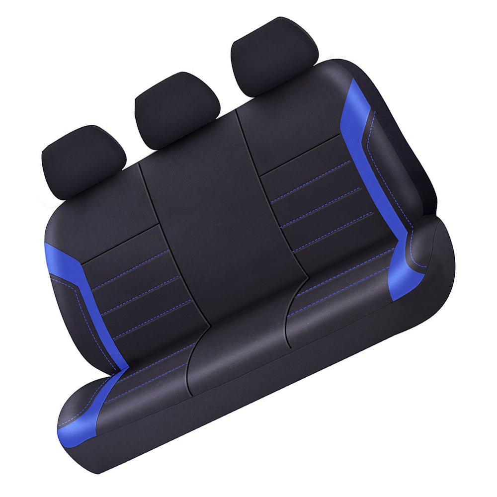 Universal Rear Seat Covers 06/08H Neoprene Black Blue Suitable for Cars & Utes-1
