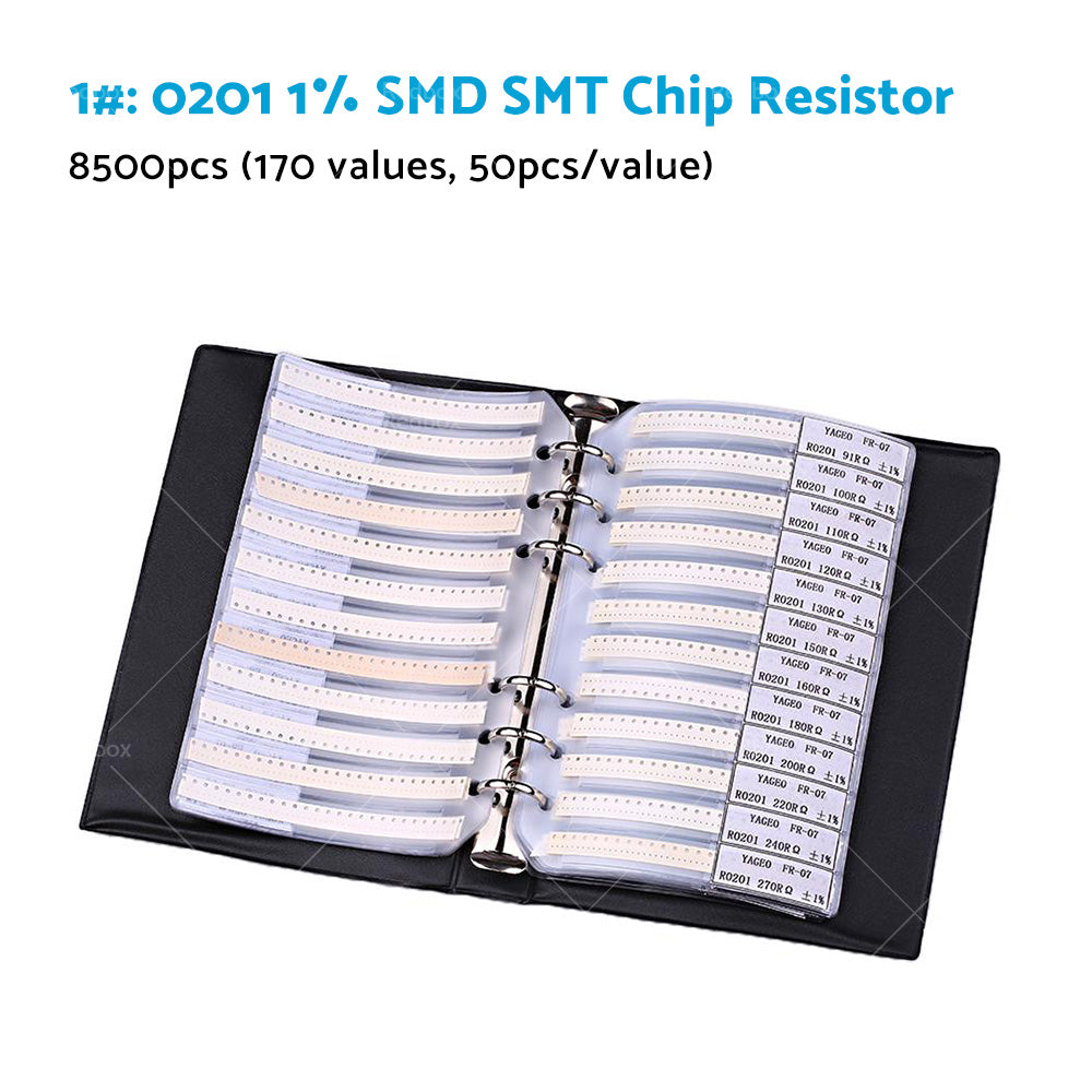 1x SMD/SMT Capacitor & Resistor Sample Book Kit 0201 0402 0603 0805 1206-2