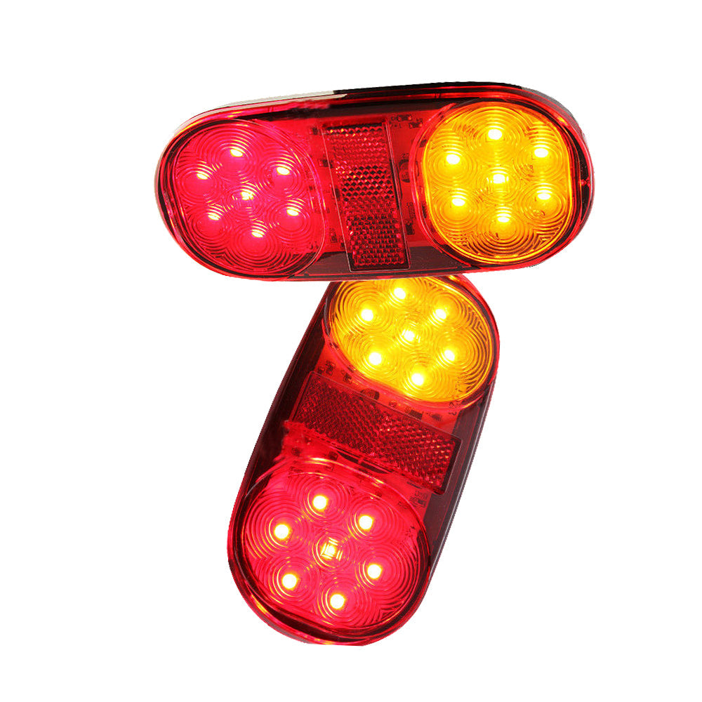 2x Trailer Tail Lights 28 LED Suitable For Truck, Camper, UTE, Caravan & 4WD Stop Indicator-2