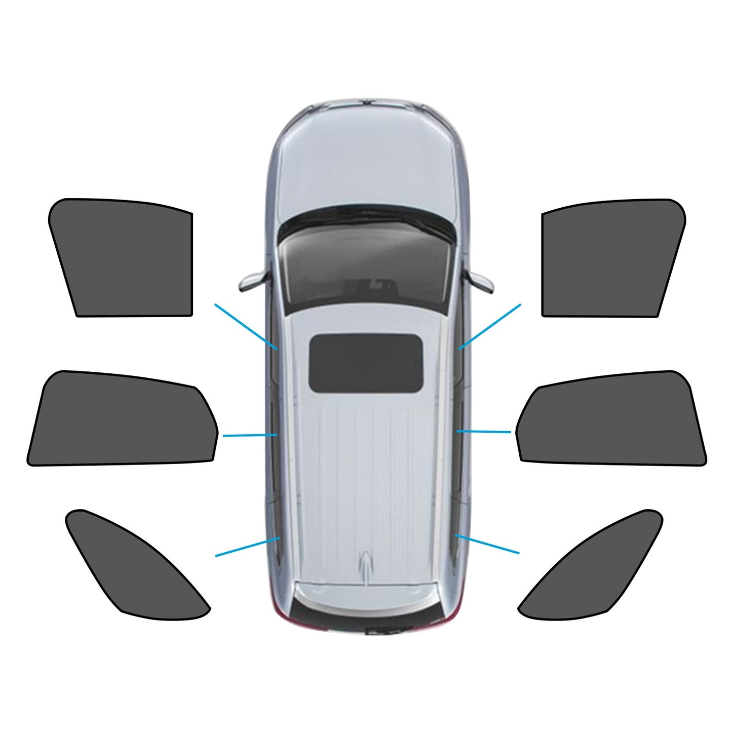 6x Magnetic Car Window Sun Shades Suitable for Mazda CX-3 CX3 2015-Current-0