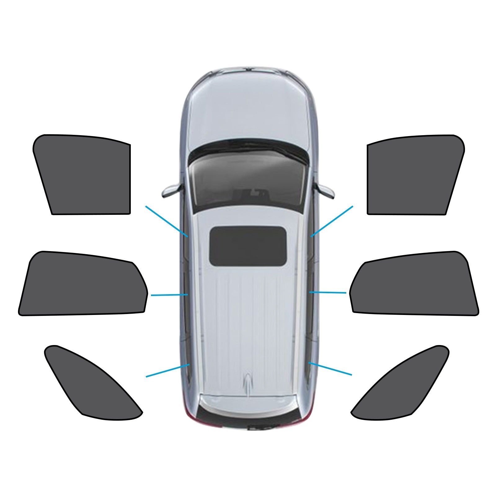 6x Magnetic Car Window Sun Shades Suitable for Mazda CX-3 CX3 2015-Current-0