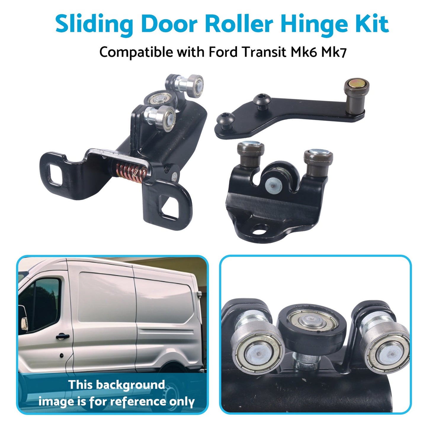 Left Side Door Top Middle Bottom Roller Runner Suitable for Ford Transit MK6 MK7-1