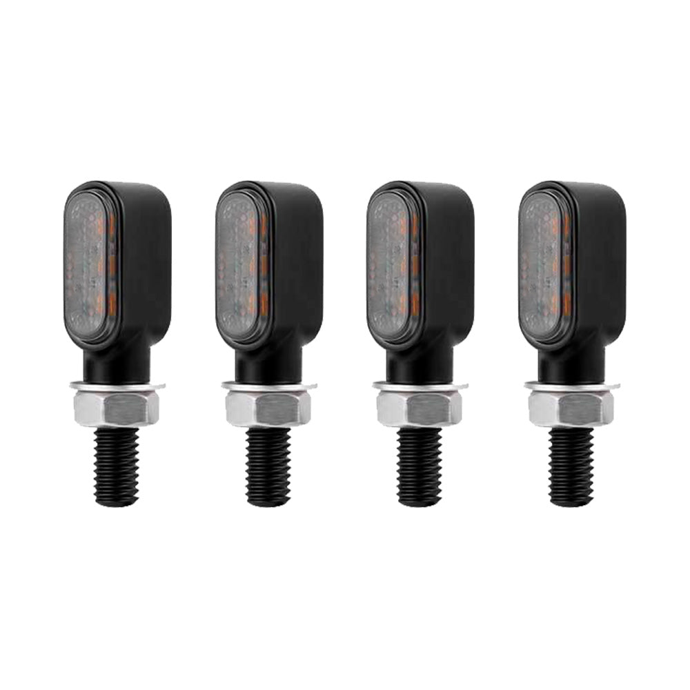 4x Motorcycle Indicators Turn Signal Blinkers Amber Mini LED Light Universal AU-0