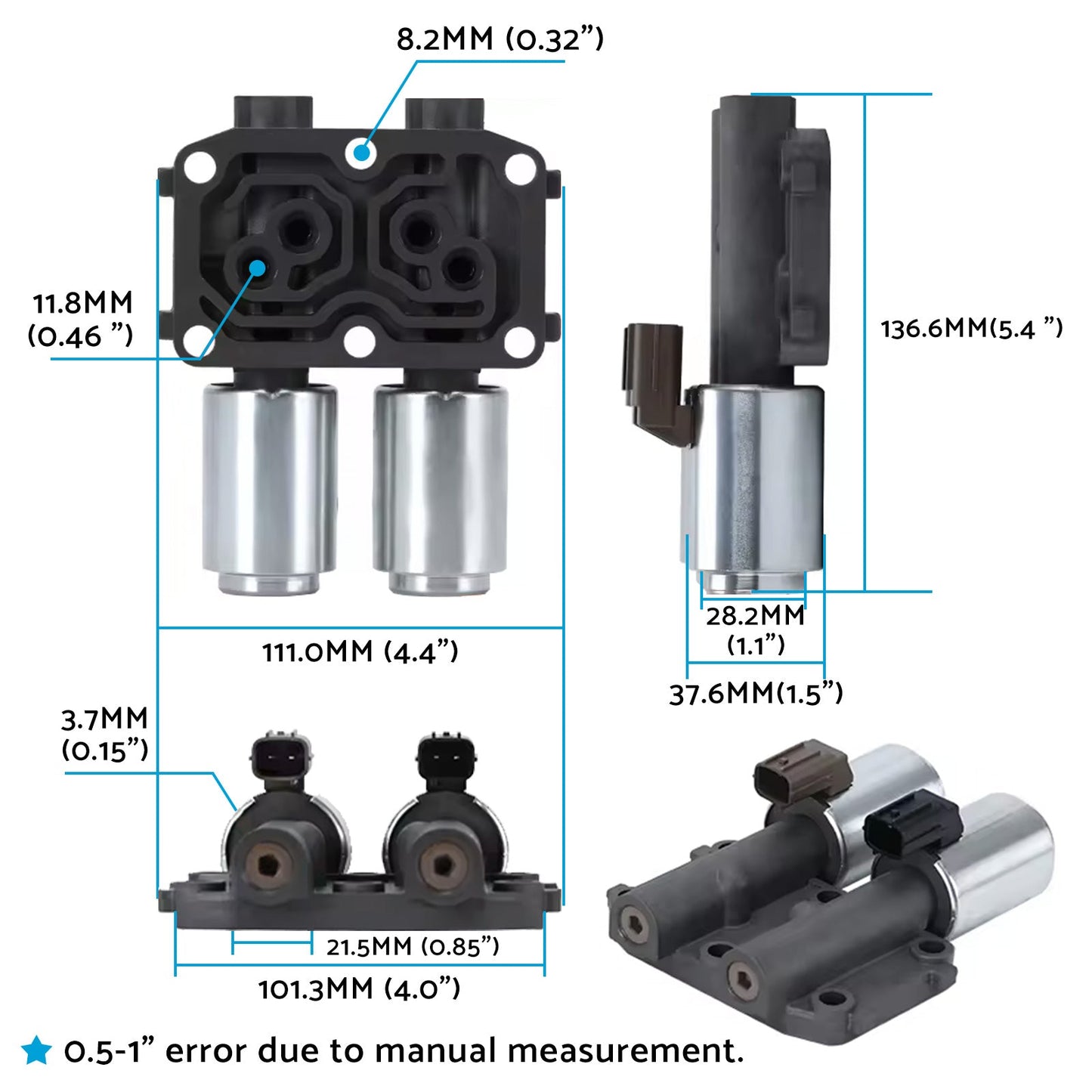 28260-PRP-014 Transmission Dual Linear Solenoid Suitable for Honda Accord Acura-2