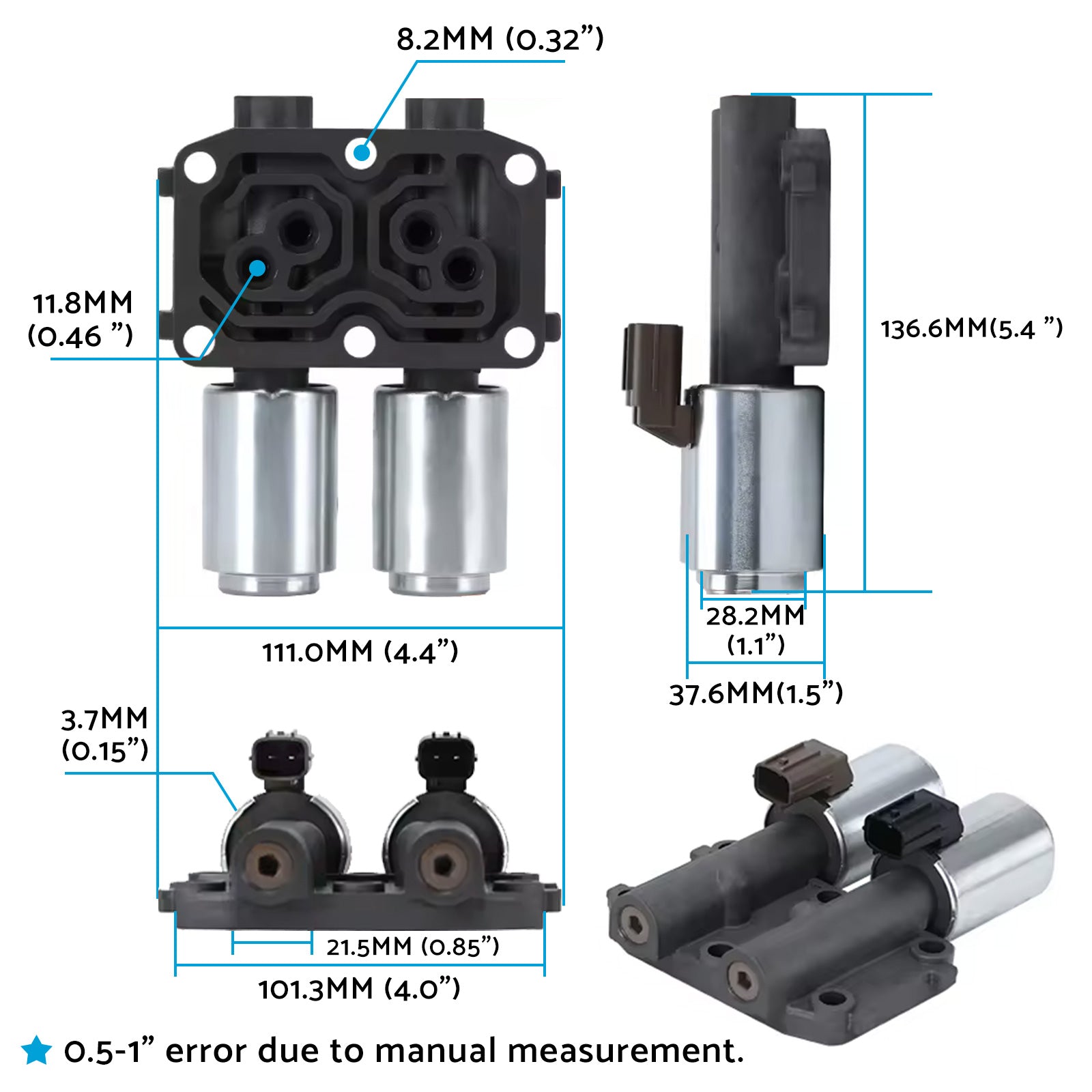 28260-PRP-014 Transmission Dual Linear Solenoid Suitable for Honda Accord Acura-2
