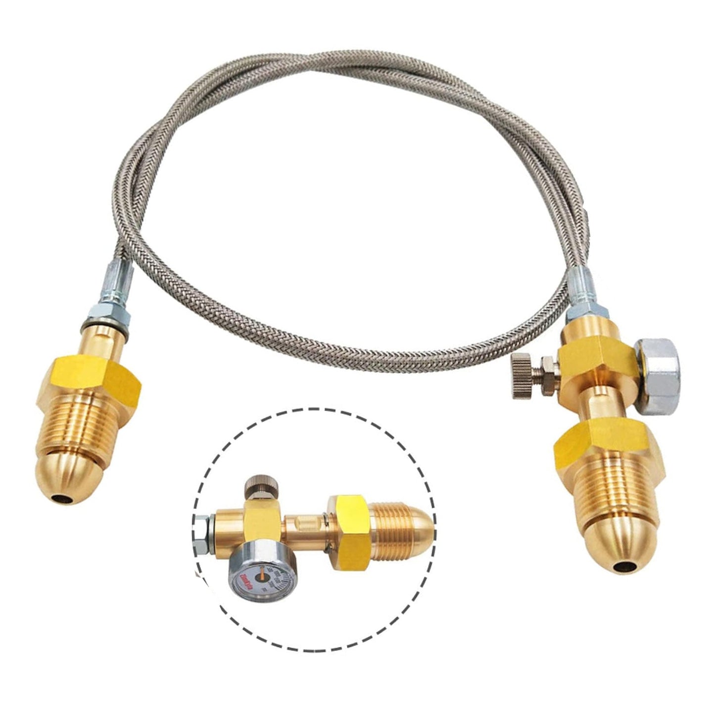 Refill Station Transfer Adaptor Hose Suitable For BS 341 No.3 Argon Cylinder-1