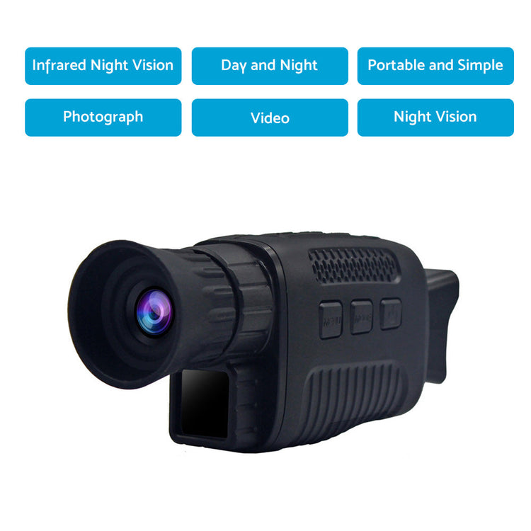 IR Night Vision Monocular 5X Zoom Telescope Digital Camera Hunting HD Video 1080-1