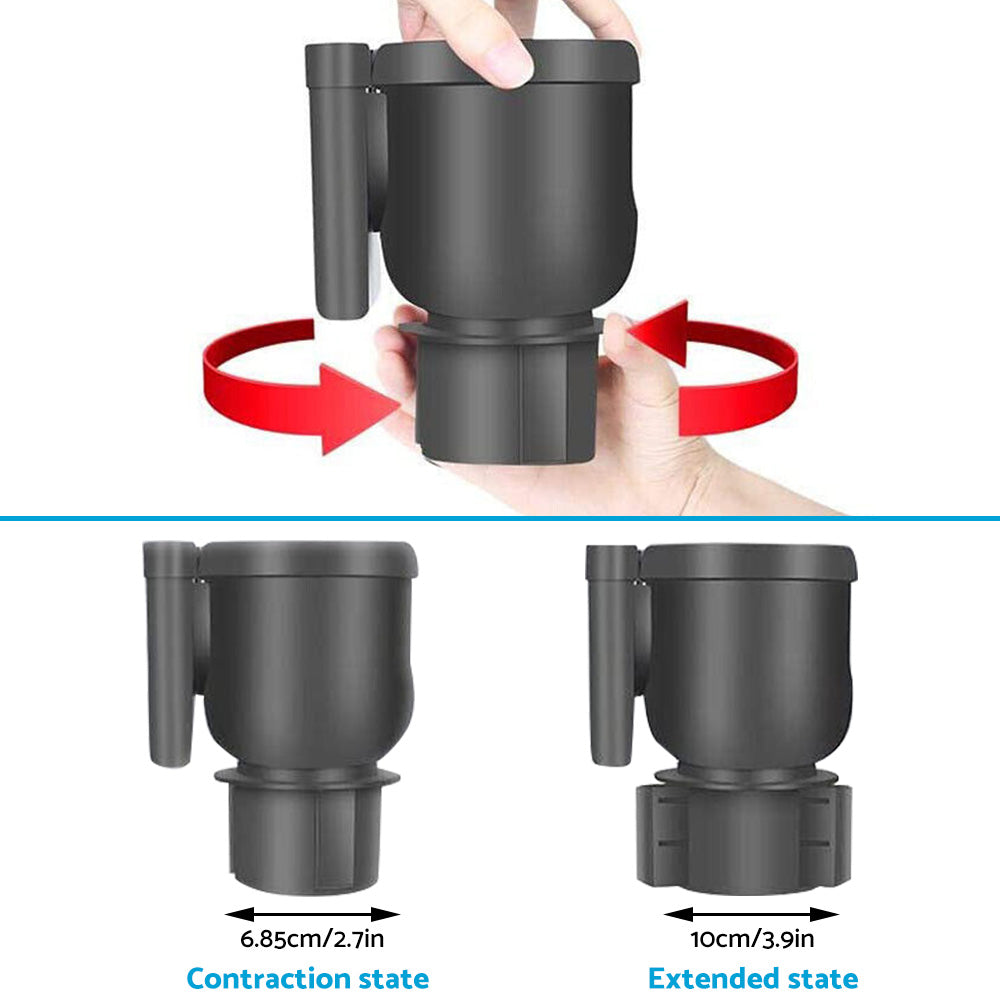 360° Angle Adjustable Expander Car Seat Cup Holder Suitable For Water Bottle & Phone Storage-1