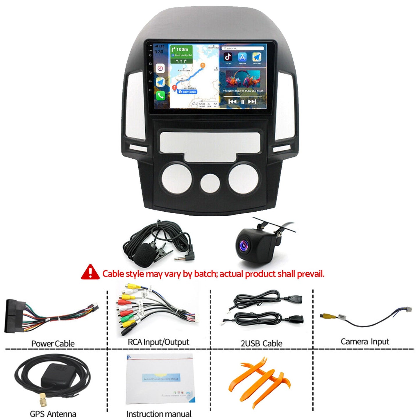 In-Dash Units Android 13 Stereo GPS CarPlay Suitable For Hyundai i30 2006-2011-5