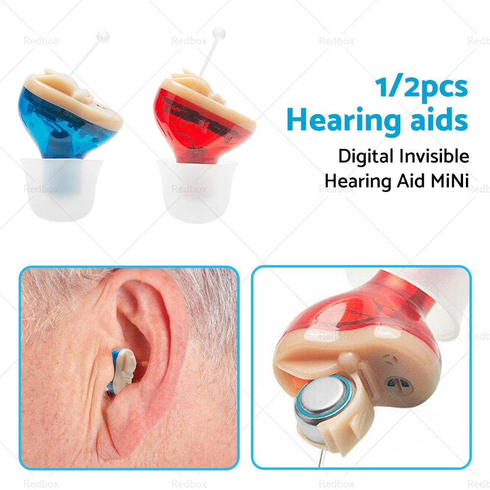 Digital Invisible Hearing Aid MiNi CIC Small Sound Voice Amplifier Enhancer L R-4