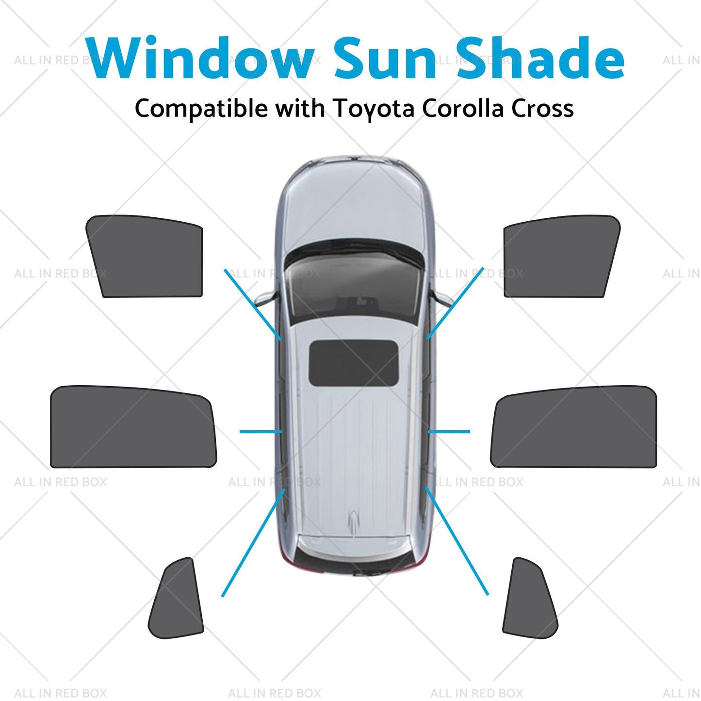 Front & Rear Window Magnetic Mesh Sun Shade Suitable For Toyota Corolla Cross-2