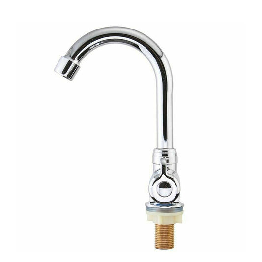 For RV Motorhome Faucet Single Cold Water Tap 360 Degree Rotation 1 or 2in Mounting-0