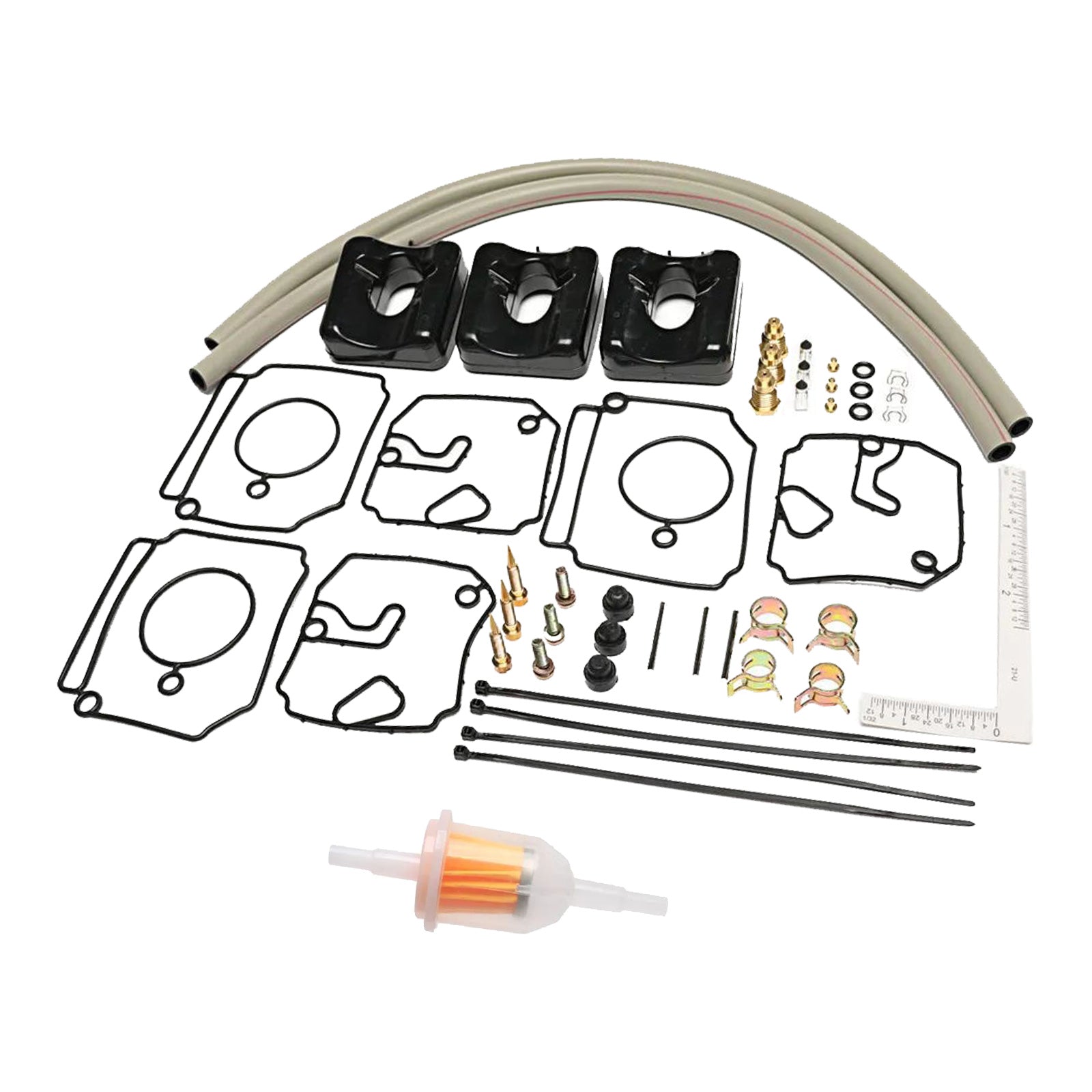 3x Carburetor Rebuild Kit Suitable For Yamaha 2-Stroke 40HP / 50HP Outboard Motor-0