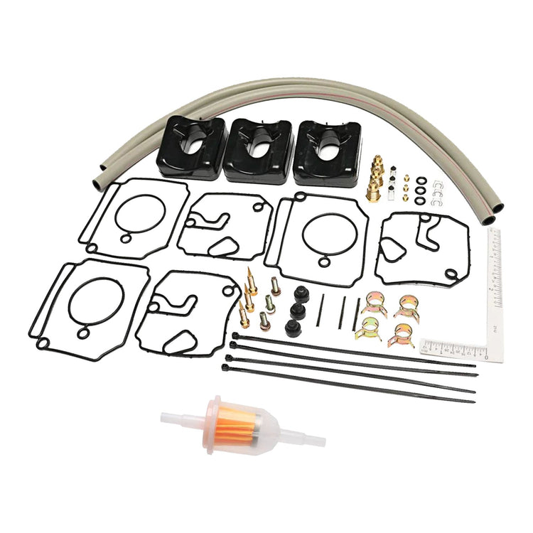 3x Carburetor Rebuild Kit Suitable For Yamaha 2-Stroke 40HP / 50HP Outboard Motor-0