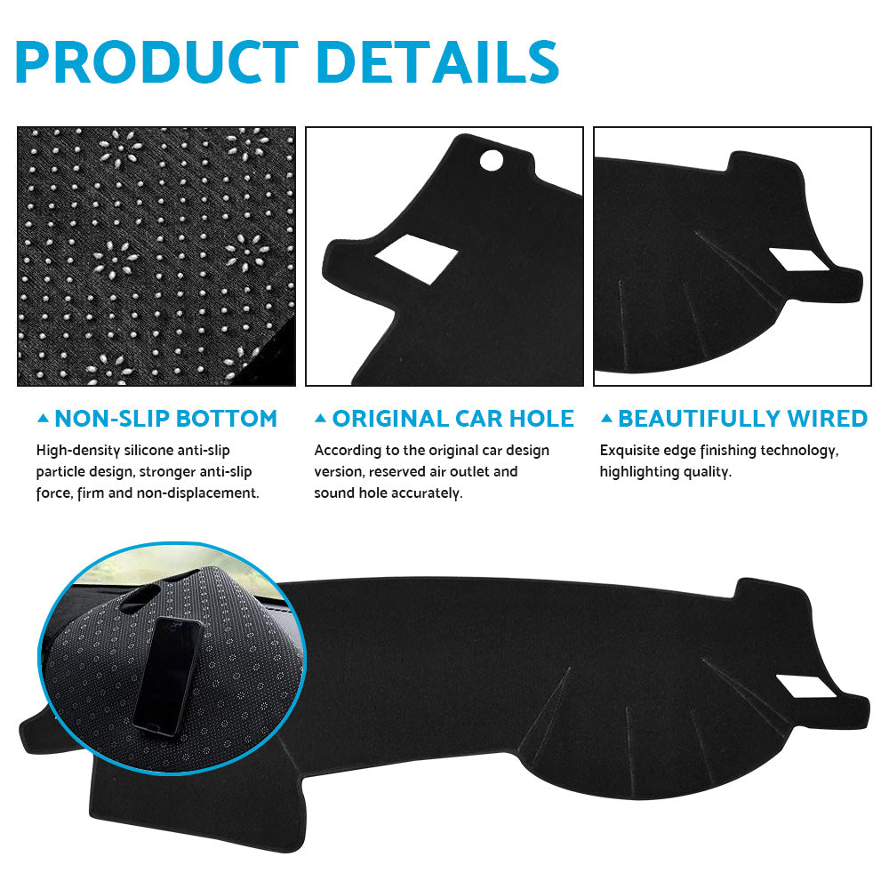Dash Mat Suitable for Subaru Liberty 2003-2009 Sedan Dashboard Cover Black Non-Slip-2