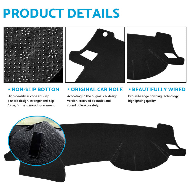 Dash Mat Suitable for Subaru Liberty 2003-2009 Sedan Dashboard Cover Black Non-Slip-2