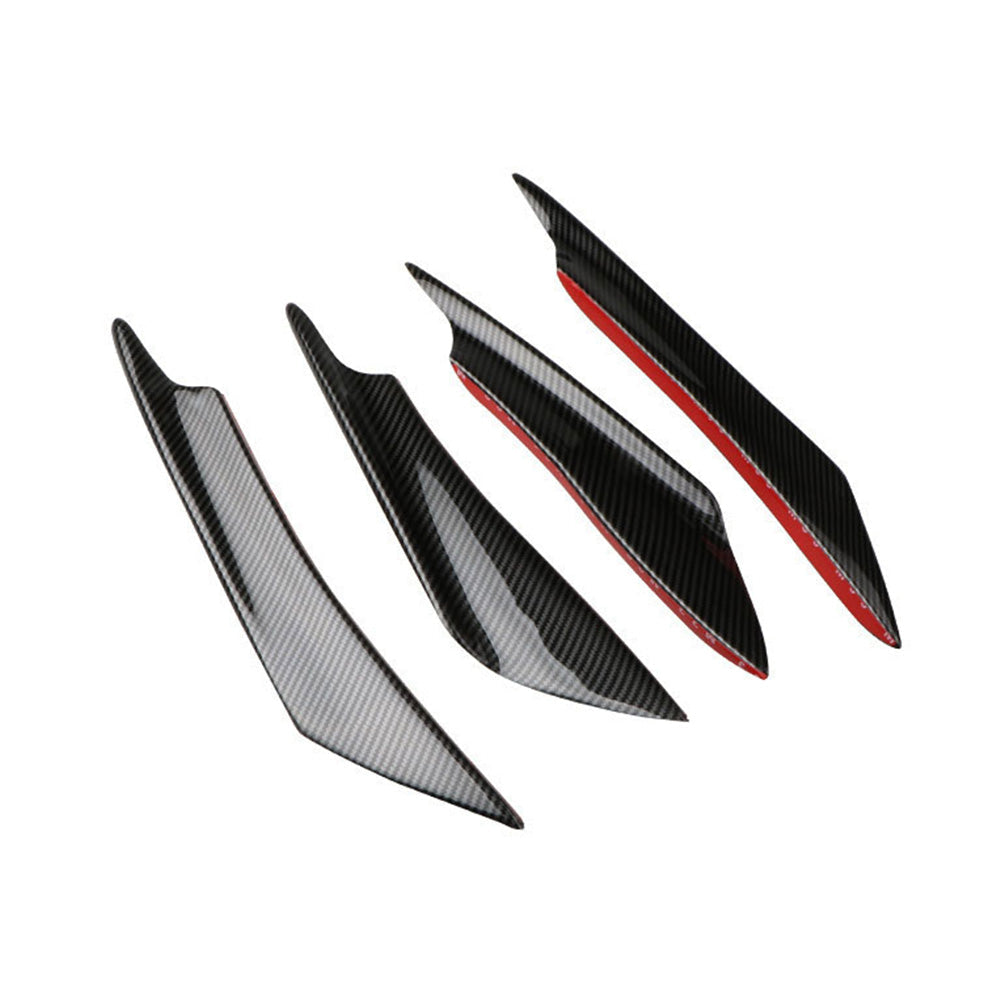4x Carbon Fiber Bumper Fin Canard Splitter Diffuser Valence Spoiler Lip-1