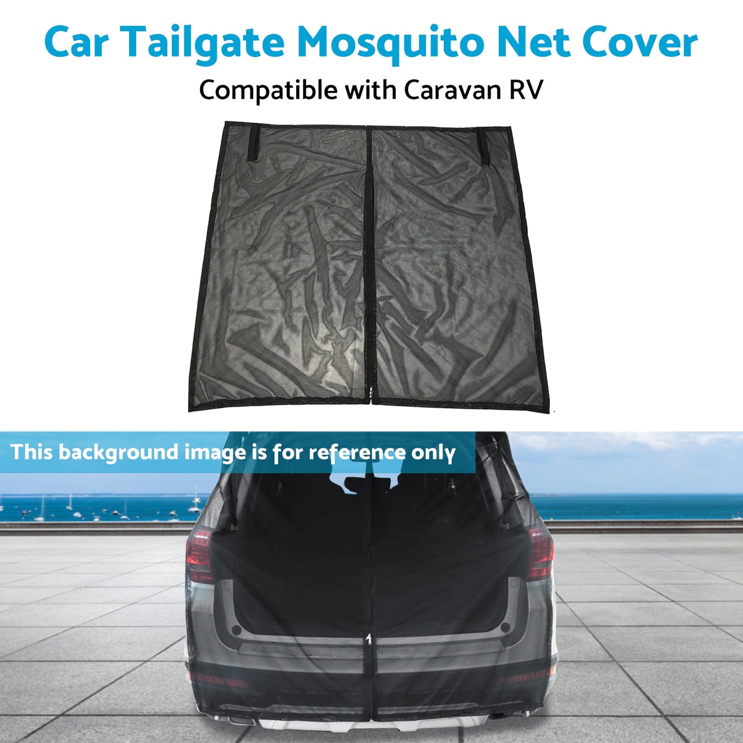Car Tailgate Mosquito Net Cover Suitable for Caravan RV T4 T5 T6 Motorhome-2