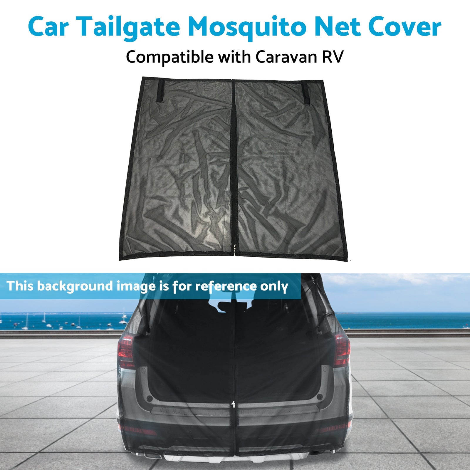 Car Tailgate Mosquito Net Cover Suitable for Caravan RV T4 T5 T6 Motorhome-2