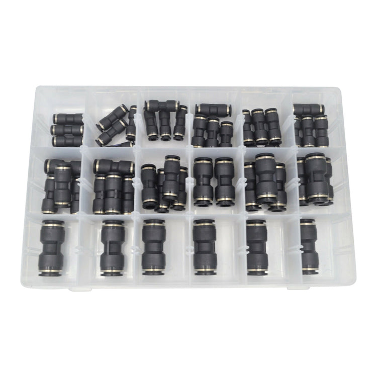 50x Imperial Pneumatic Push in Air Line Hose Quick Connect Kit Nylon Hose-0