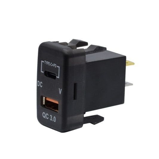 Type-C  USB Car Charger Adapter Voltmeter Suitable For Land Cruiser Prado 120-0