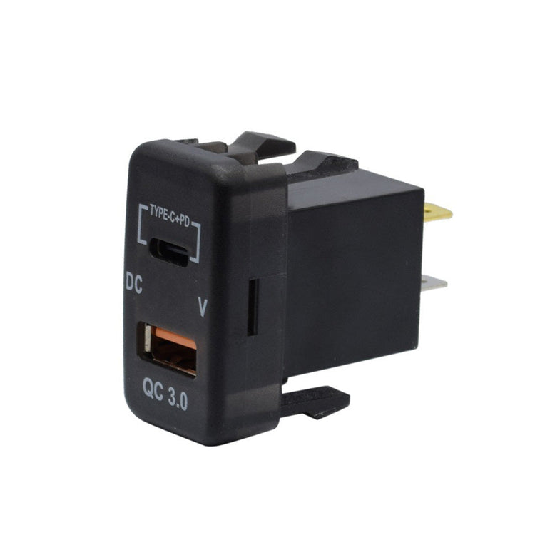 Type-C  USB Car Charger Adapter Voltmeter Suitable For Land Cruiser Prado 120-0