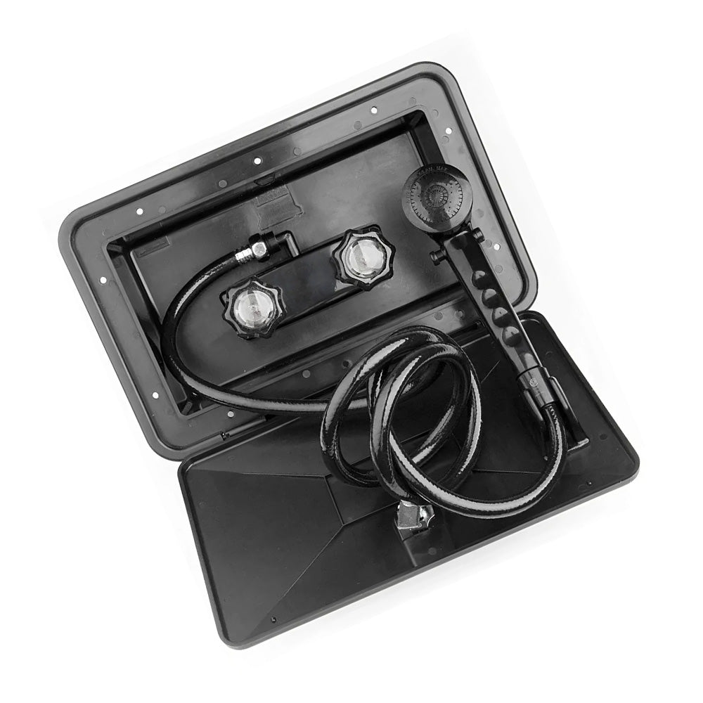 1 Set External Caravan / RV Shower Box Kit with Exterior Faucet Suitable For Camper Trailer & Boat-0