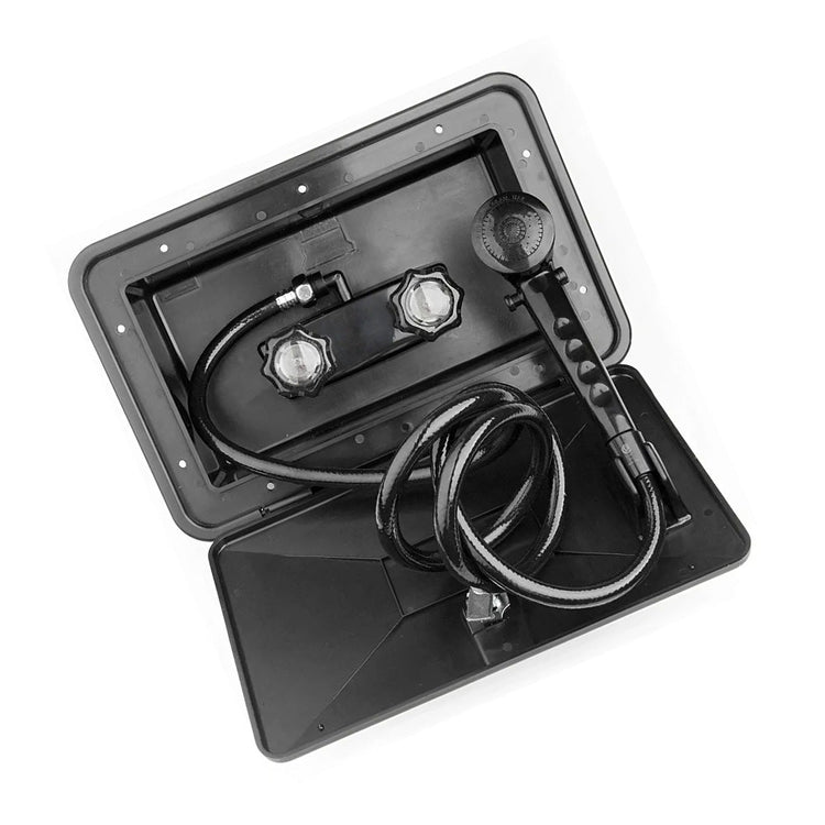 1 Set External Caravan / RV Shower Box Kit with Exterior Faucet Suitable For Camper Trailer & Boat-0
