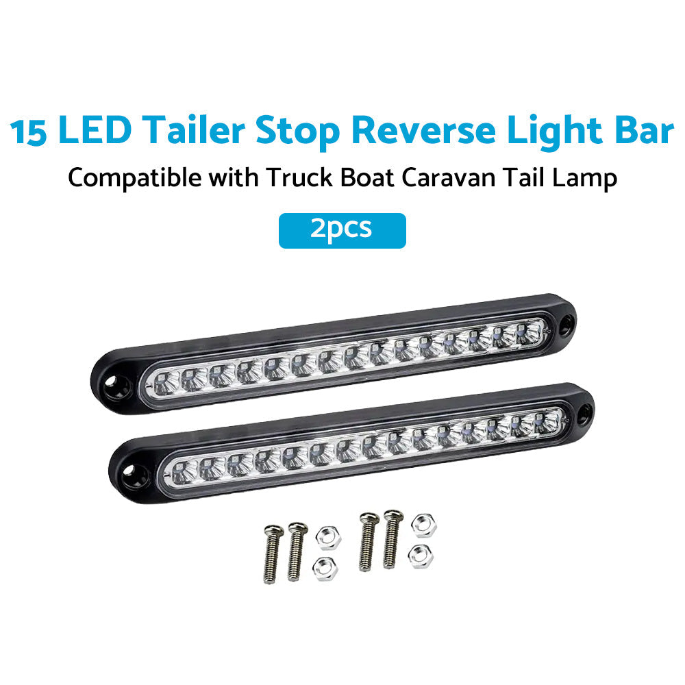 2x15 LED Tailer Stop Reverse Light Bar Suitable For Truck Boat Caravan Tail Lamp-2