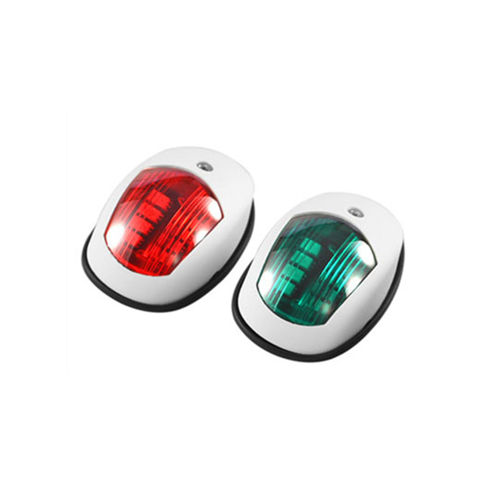 Pair Red  and  Green 8LED Navigation Lights Marine Bow Light Lamp for Boat Pontoon-2