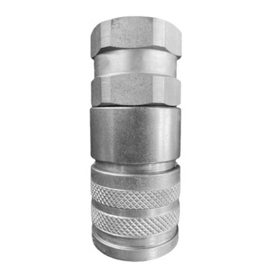 Hydraulic Female Flat Face Coupler Suitable For Bobcat 7246790 1/2in Body 3/4in SAE Thread-0