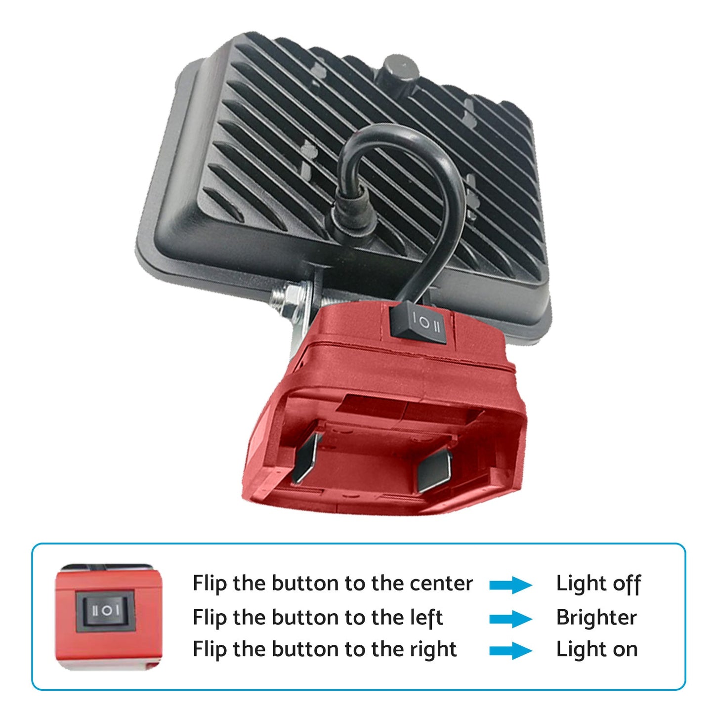 8in Wireless LED Work Light Torch Suitable For Milwaukee 18V Li - ion Battery - Frazy's Auto Parts
