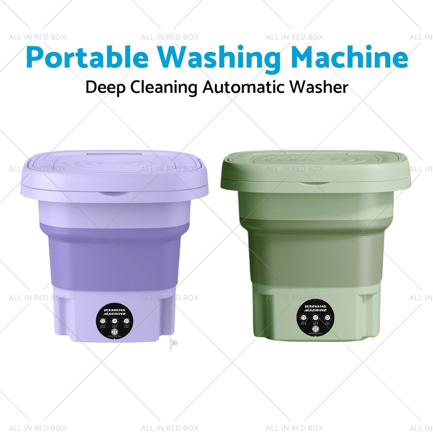 8L Foldable Portable Washing Machine with 3 Modes Deep Cleaning Automatic Washer 240V - Frazy's Auto Parts