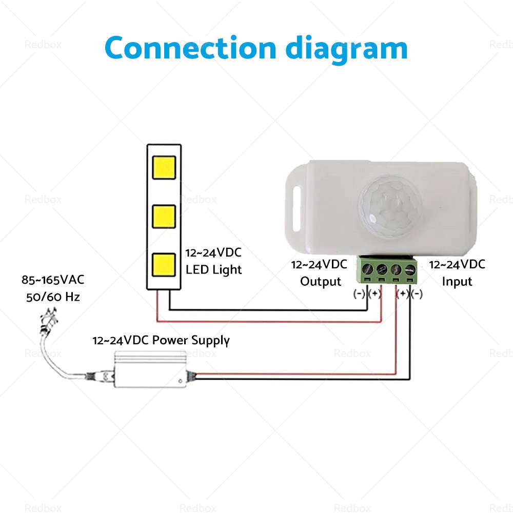 8m Body Infrared PIR Motion Sensor Switch For LED Light Strip Automatic 12V 24V - Frazy's Auto Parts