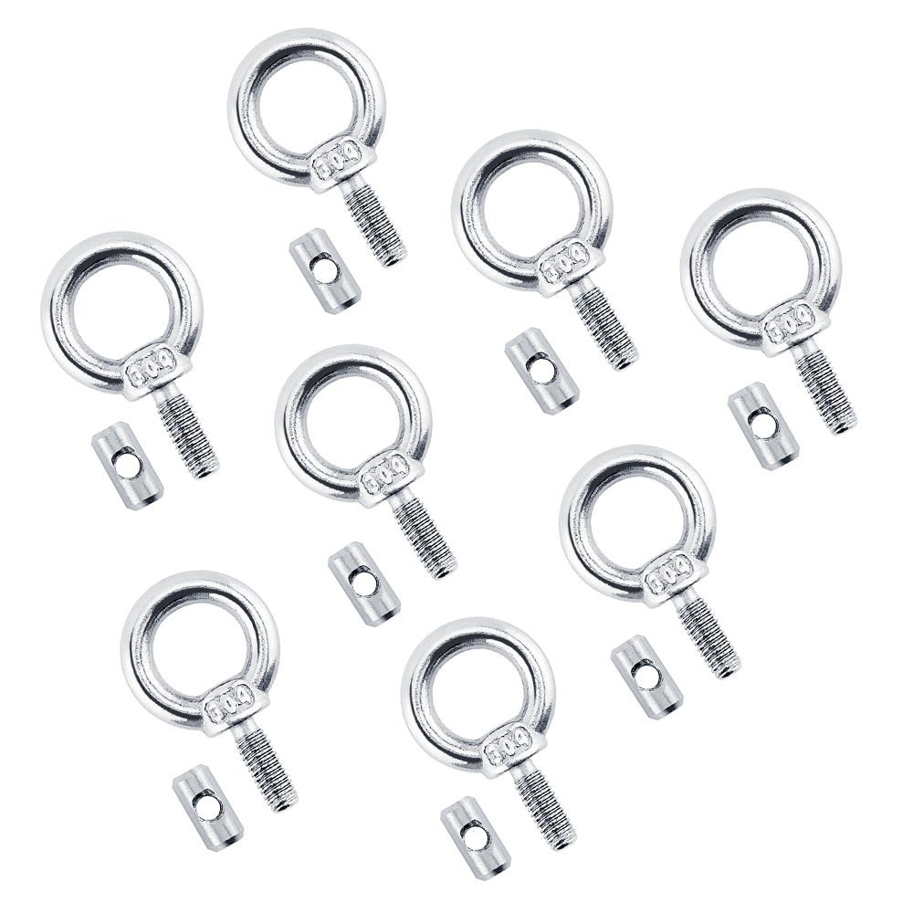 8x Awning Rail Stoppers & Track Screws Suitable For Boat / RV / Caravan Stainless Steel - Frazy's Auto Parts