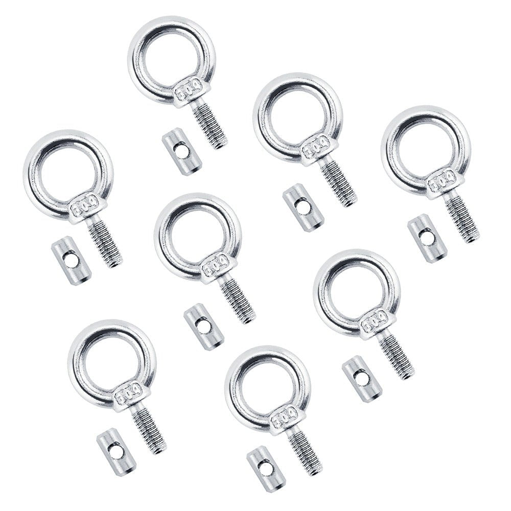 8x Awning Rail Stoppers & Track Screws Suitable For Boat / RV / Caravan Stainless Steel - Frazy's Auto Parts