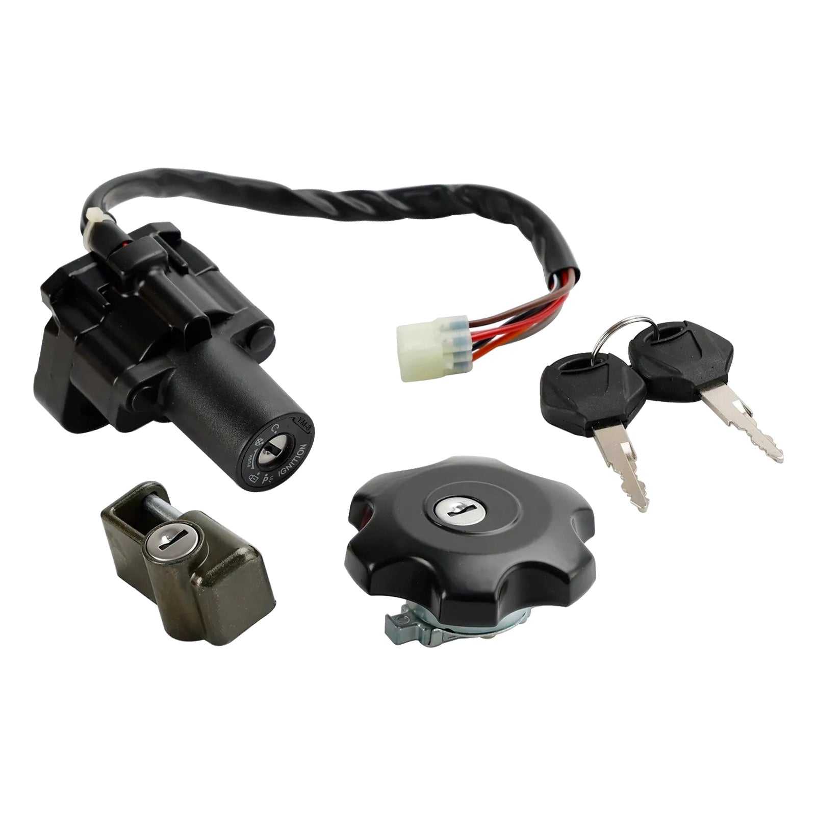 Ignition & Fuel Cap Seat Lock Set Suitable For Suzuki DR650 / DR650SE 1996-2022-0