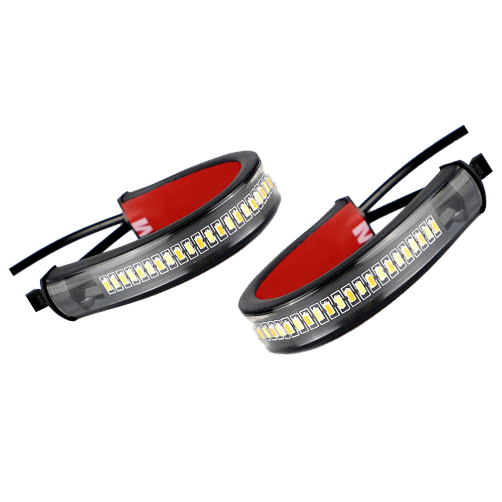 2x LED Universal Motorcycle Fork Turn Signal Indicator Blinker Amber Light Strip Suitable For Motorcycle-0