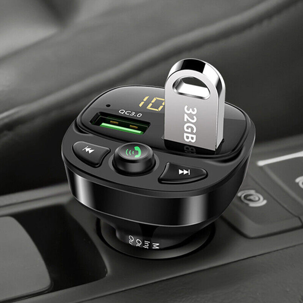 Car Phone Charger FM Transmitter With Wireless Adapter Suitable For iPhone & Android-1