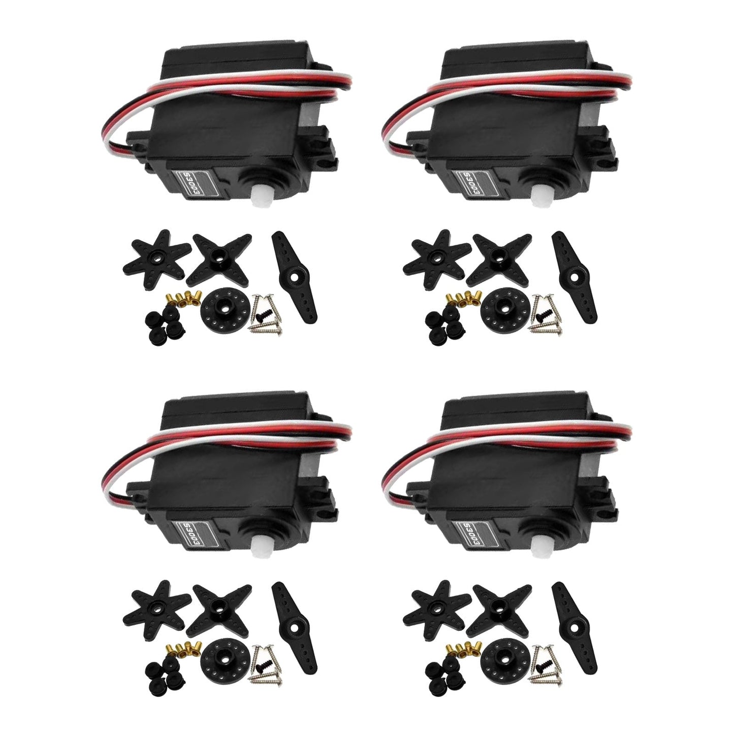 High Torque Standard Servos 4x Suitable For Futaba S3003 RC Car / Plane / Boat / Helicopter-1