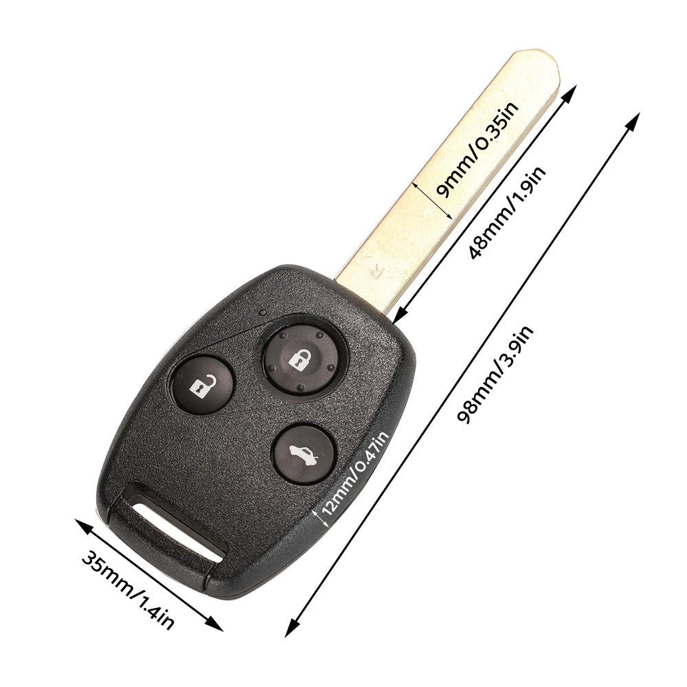 3-Button Remote Car Key 433MHz ID48 Suitable For Honda CR-V & Accord G8D-382H-A-4