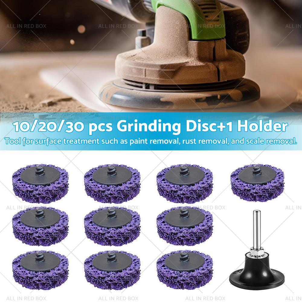 10/20/30x 50mm Poly Strip Disc Wheel Suitable For Angle Grinder Paint & Rust Removal-1