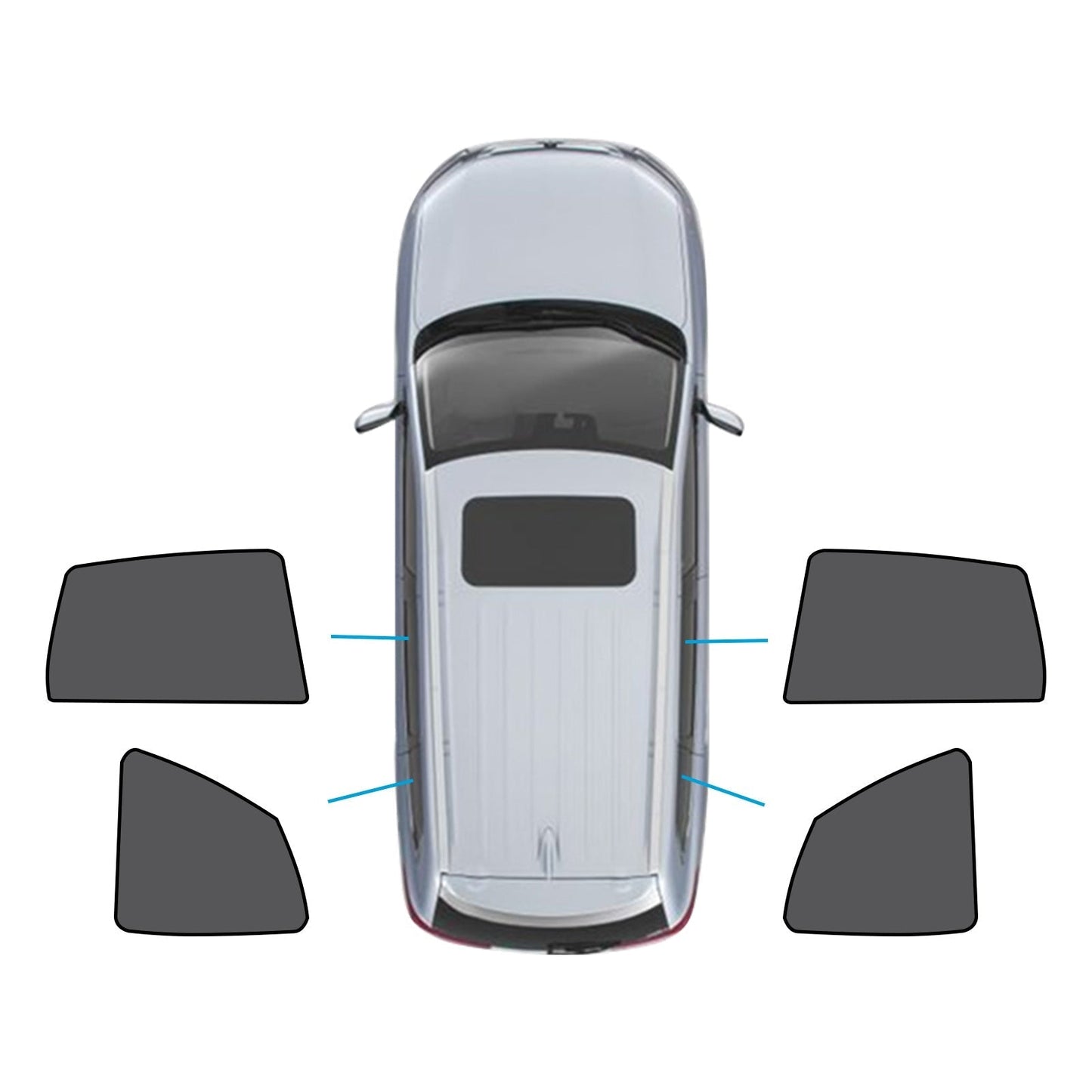 Car Window Magnetic Mesh Sun Blind Shades Suitable For BMW iX3 2023-2024-1