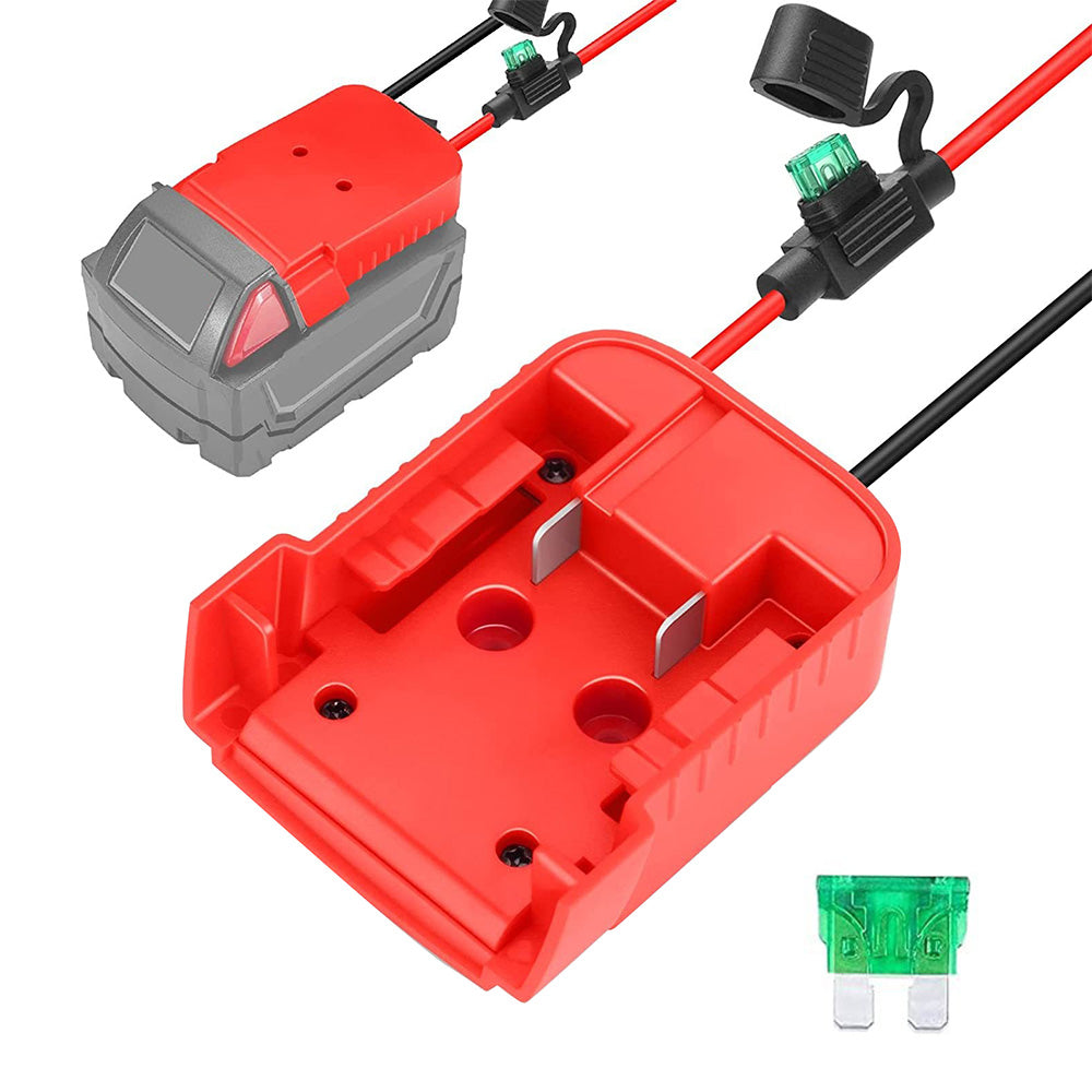 Battery Adapter With Built-In Fuse & Switch Suitable For Milwaukee 18V 14AWG-3