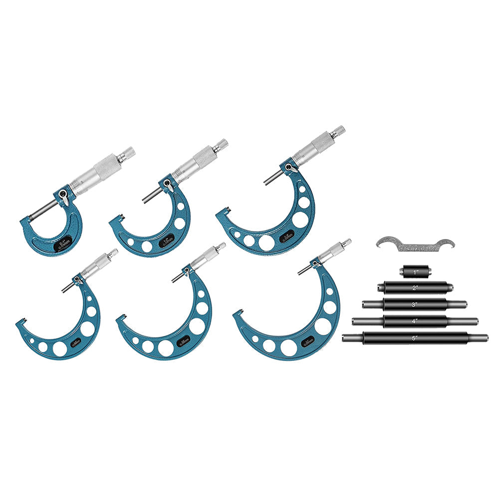 6x Precision Outside Micrometers 0-150mm Suitable For Machinist – Carbide 0.01mm-0